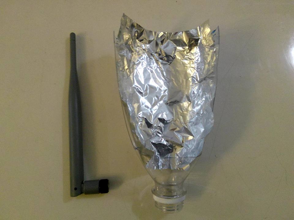 Kuatkan Signal WiFi Dengan Botol Dan Aluminium Foil