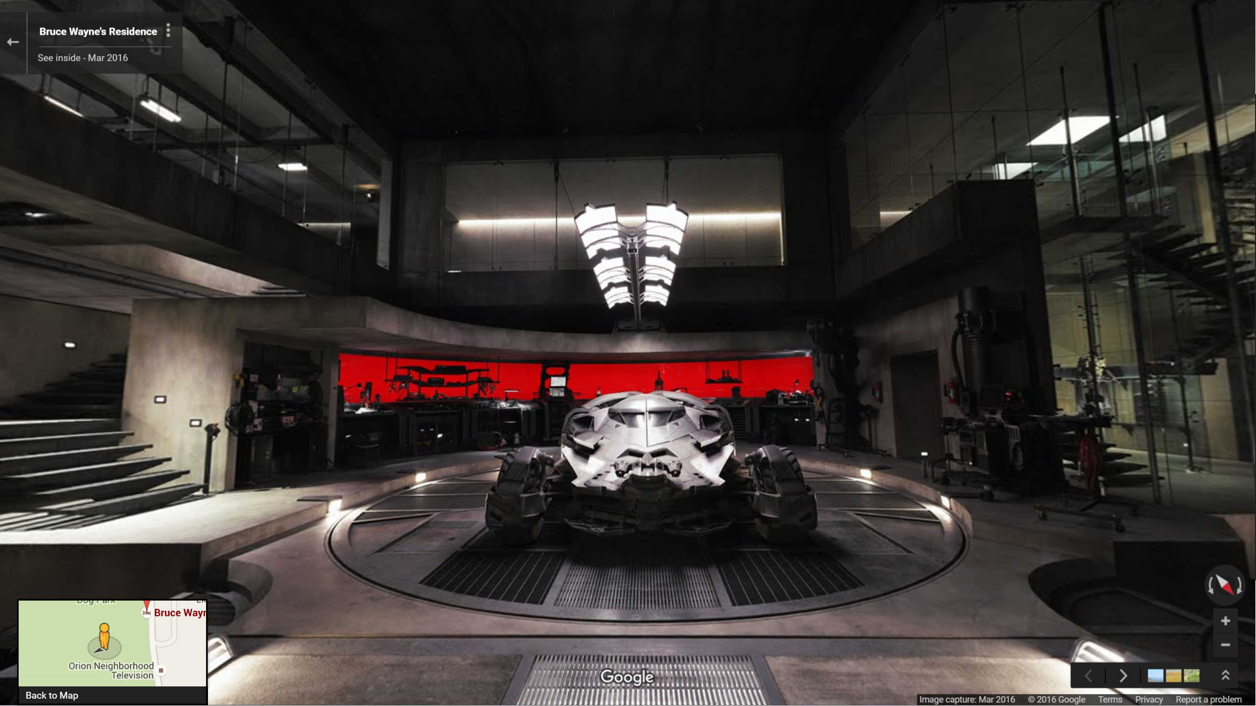 Khas Buat Peminat Batman, Kini Batcave Dapat Dilihat Melalui Google Maps