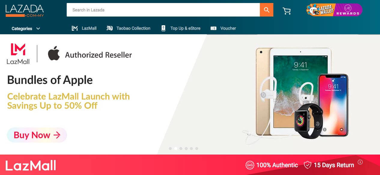 Lazada Perkenalkan Lazmall, Laman Rasmi Penjualan Barangan Original