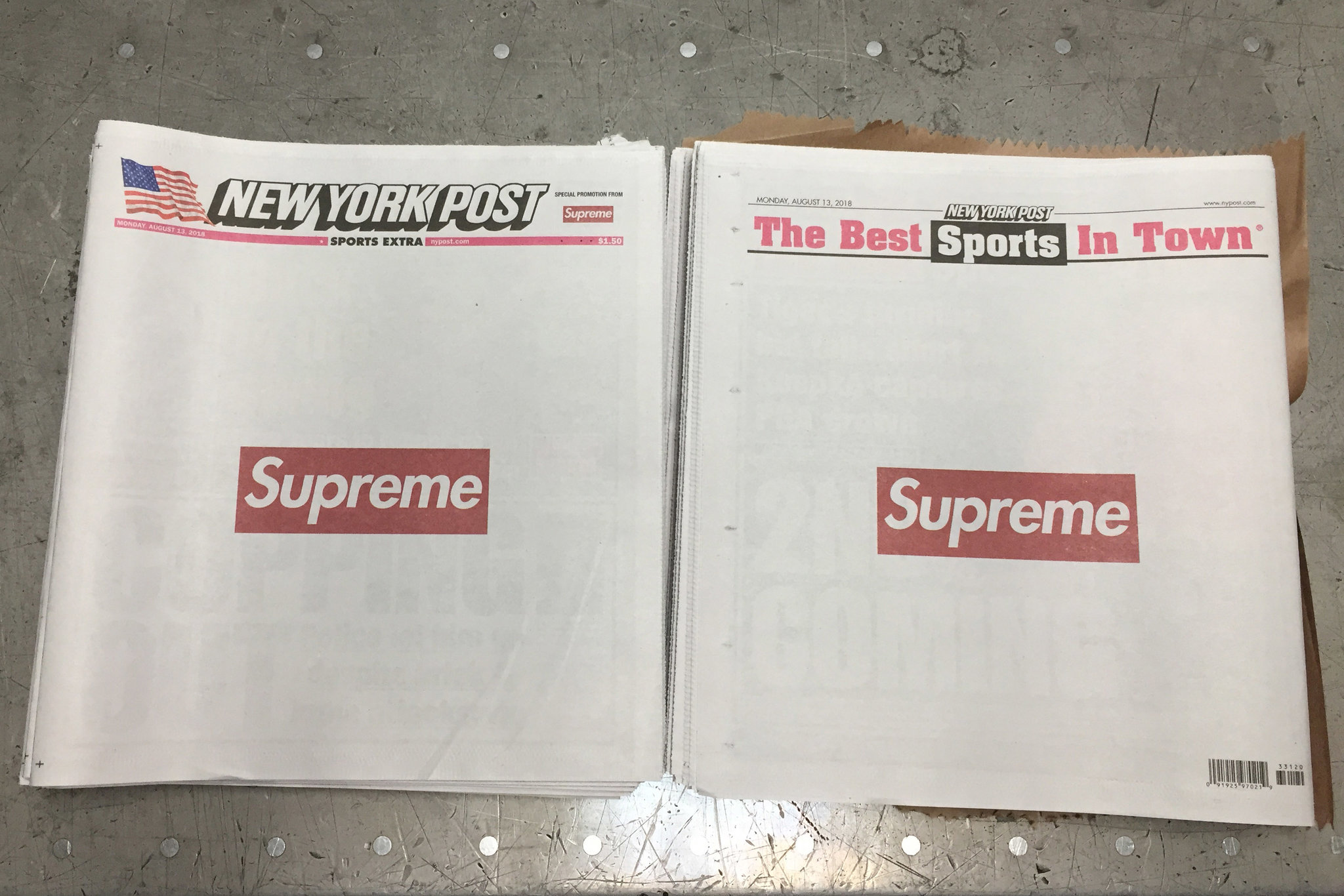 Penangan Supreme, Akhbar New York Post Habis Terjual