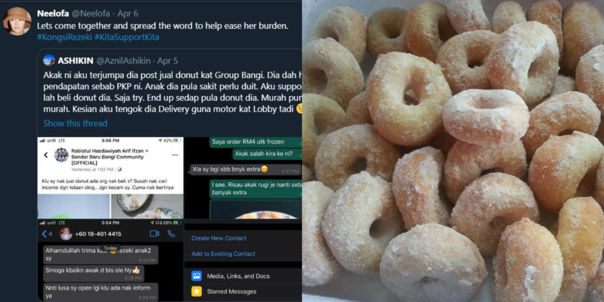 Kuasa Netizen Buatkan Wanita Ini Tidak Menang Tangan Hasilkan 'Donat Seringgit'