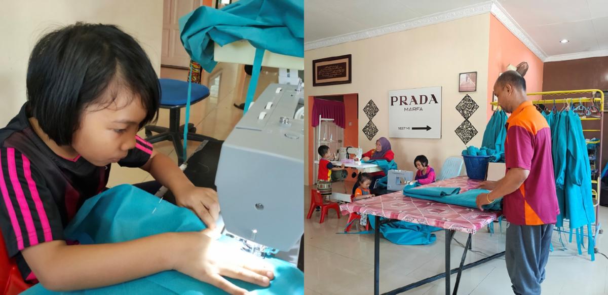 Manfaat Cuti Sekolah Jahit PPE, Inisiatif Keluarga Ini Curi Perhatian Media Antarabangsa