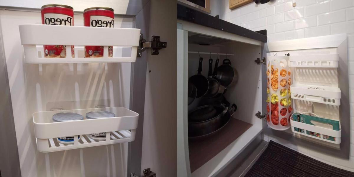Guna Barang RM2.10, Lihat Hasil Kreatif DIY Ruang Simpan Tambahan Pada Pintu Kabinet Dapur