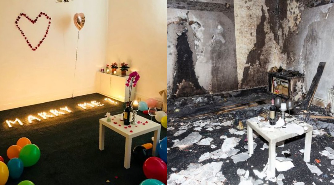 Cubaan Nyalakan 100 Lilin Untuk Lamar Kekasih Bawa Padah, Lelaki Ini Bakar Rumahnya Sendiri
