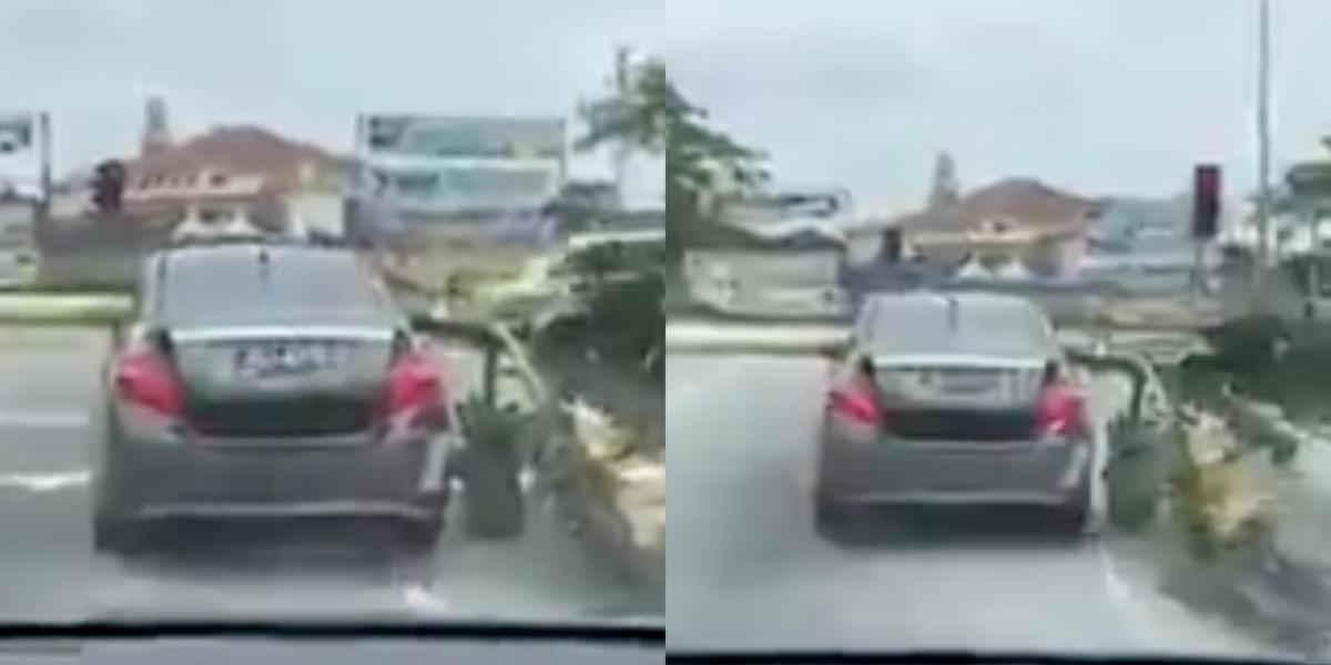 Bahayakan Orang Ramai Bawa Pokok Pisang 'Bersiar-Siar', Pemandu Di Johor Ini Ditahan Polis