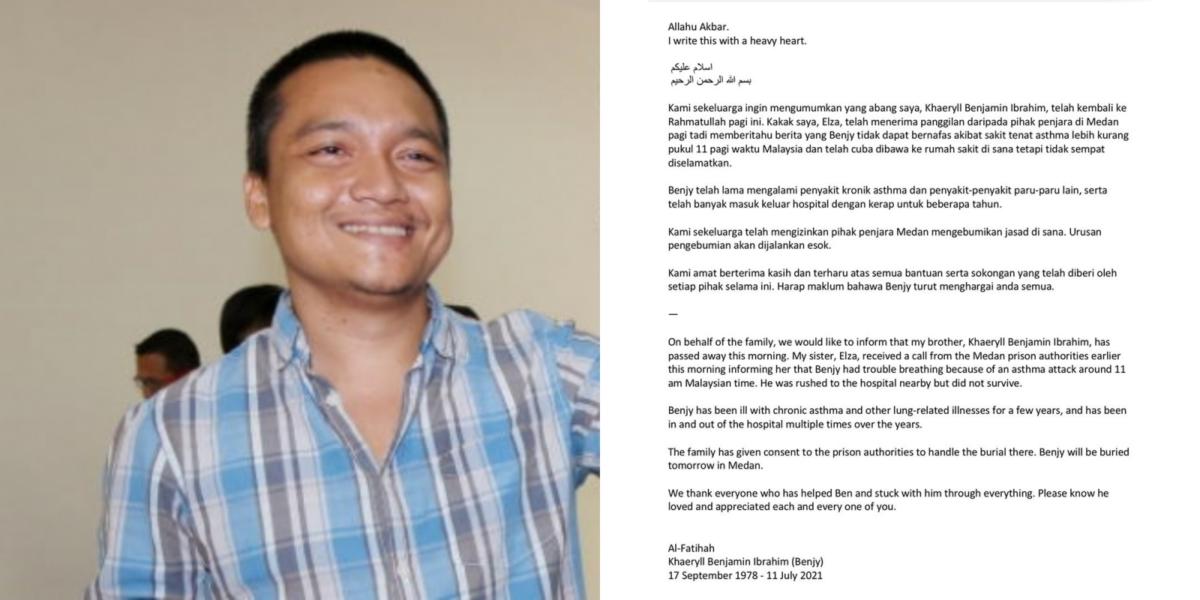 Meninggal Dunia Akibat Penyakit Asma Kronik, Rakan Artis Zahir Ucapan Takziah Buat Arwah Benjy