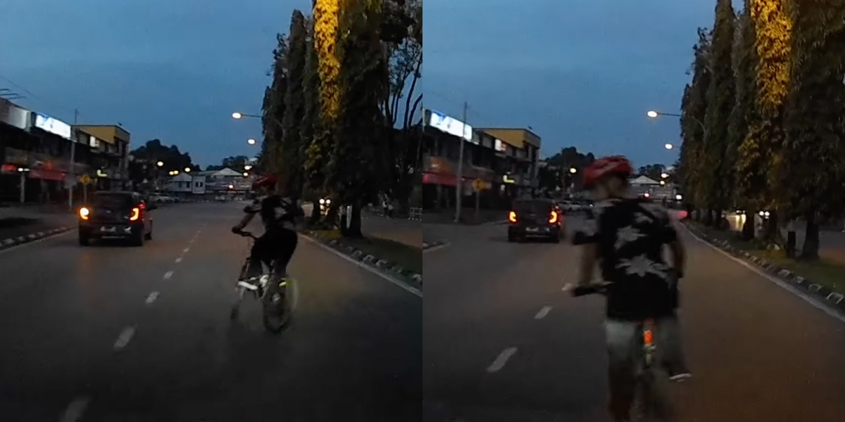 Lelaki Ini Luah Kekecewaan Terhadap Penunggang Basikal Yang Menyelit Secara Mengejut