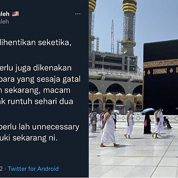 'Umrah Henti, London Boleh'- Netizen Cadang Negara Pilihan VVIP Juga Perlu Ditangguh Perjalanan