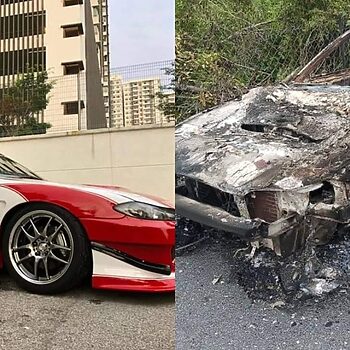 Dicuri Dan Dibakar Sehingga Rentung, Netizen Sayu Lihat Keadaan Terkini Nissan 180SX Ini