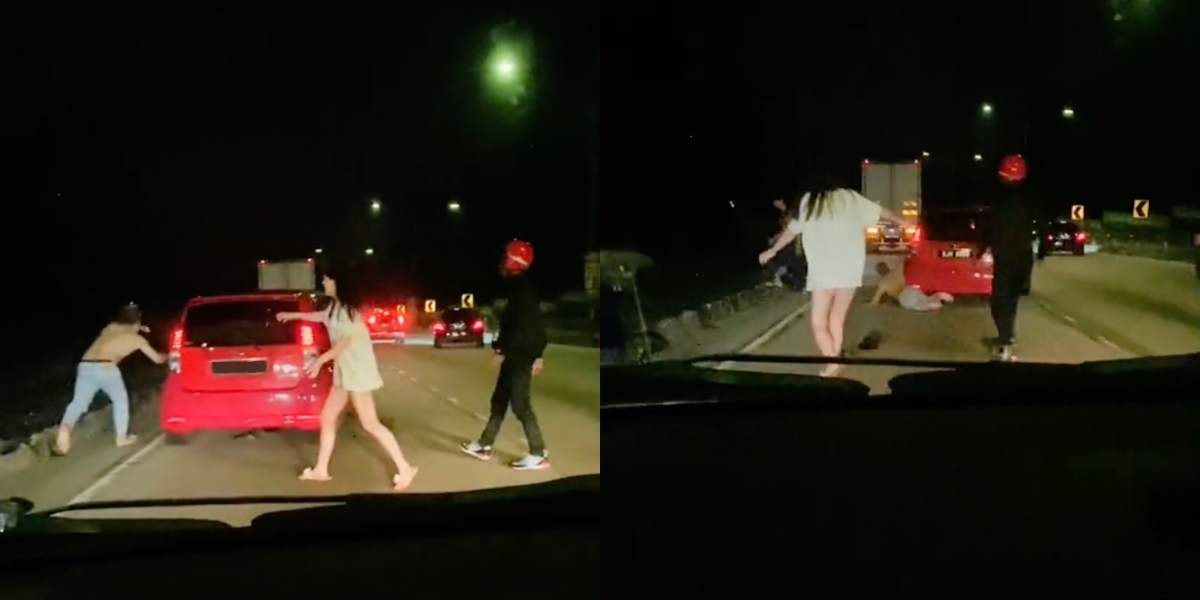 Jadi Punca Kemalangan 4 Kenderaan, Lelaki China Ini Cuba 'Selamatkan Diri' Dengan Berpaut Pada Myvi