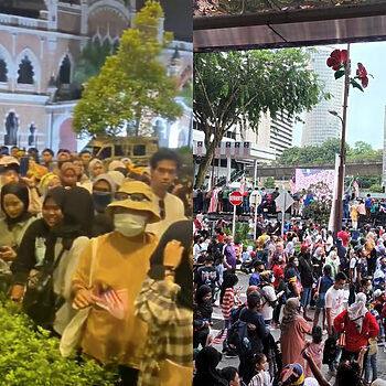 Gigih Berkumpul Seawal Jam 4 Pagi Di Dataran Merdeka, Rakyat Malaysia Teruja Sambut Hari Kebangsaan