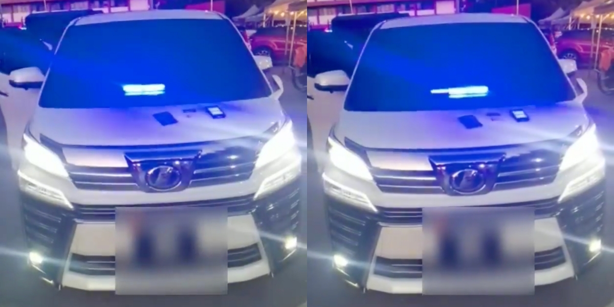 Vellfire dipandu mempunyai lampu strob