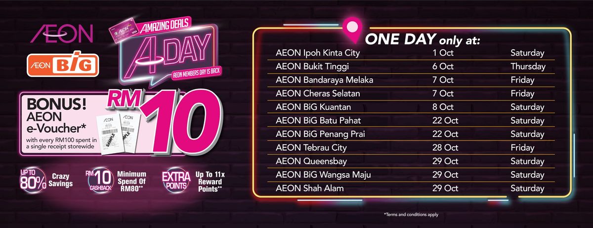 AEON Members Day Kembali Lagi! Tawarkan Harga Diskaun Sehingga 80% Buat ...