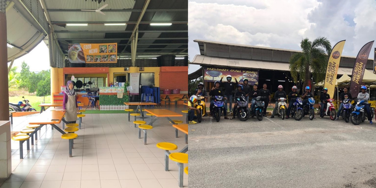 Geng Konvoi Motosikal Dipuji Selepas Turun 'Support' Kedai Makan Viral Kurang Pelanggan