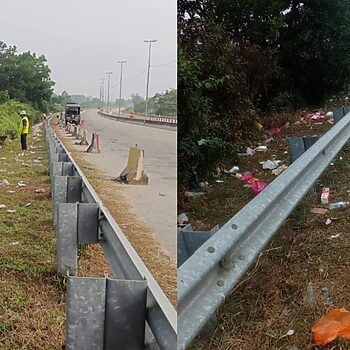 Belum Sempat Hari Raya, Lebuh Raya Menghala Ke Pantai Timur Didapati Sudah Penuh Dengan Sampah