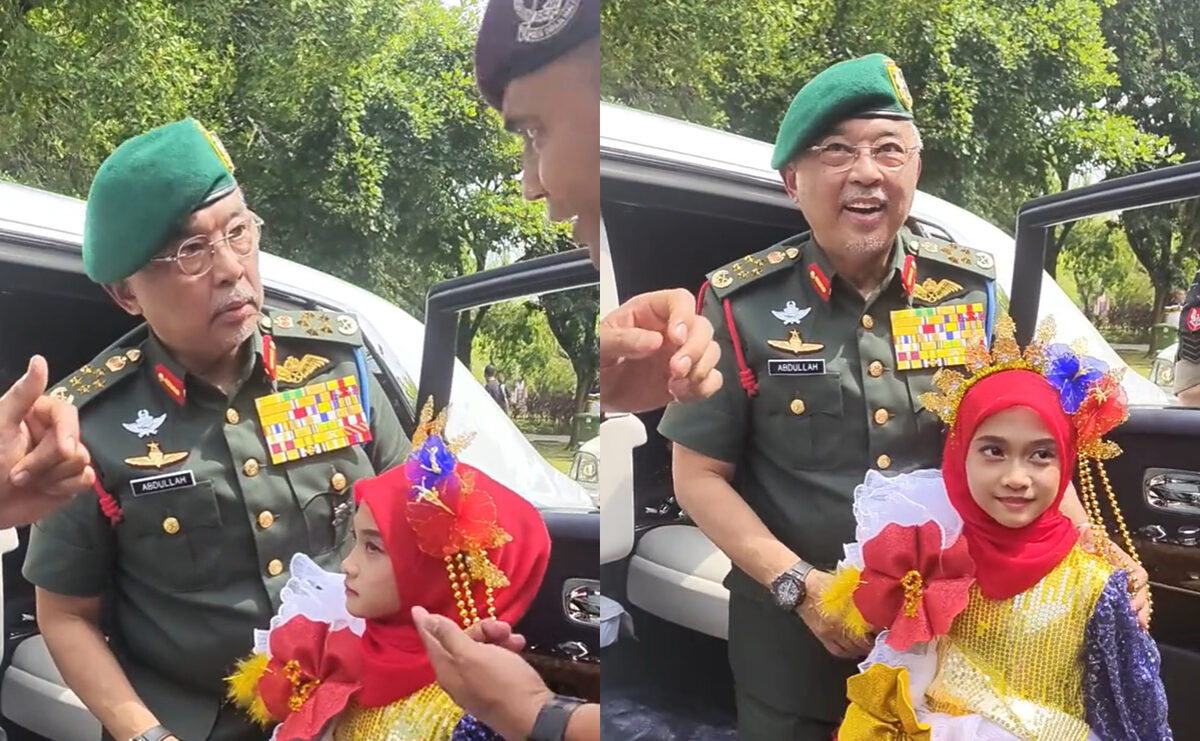 Terima Perkenan Yang di-Pertuan Agong Untuk Bergambar, Netizen Sebak Lihat Reaksi Adik Ammara
