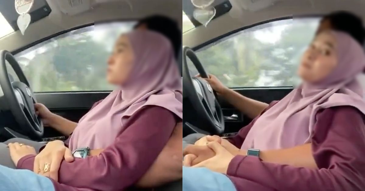 Riba Kekasih Sewaktu Memandu, Tindakan Pasangan Ini Undang Kecaman Netizen