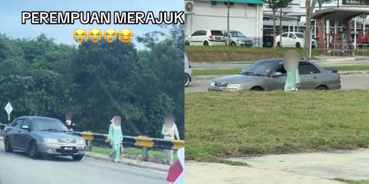 Netizen Berang Lihat Tindakan Wanita Ini ‘Merajuk’ Sehingga Jadi Punca Jalan Sesak