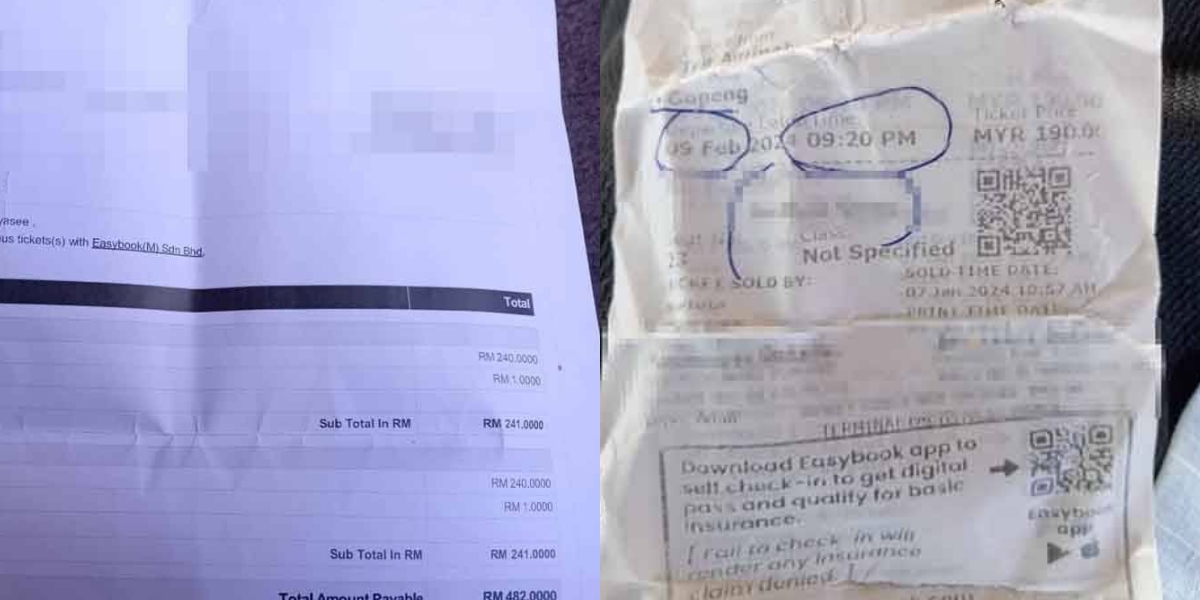 Suami Isteri Terkejut Tambang Dua Hala Gopeng-Johor Bahru Cecah RM862