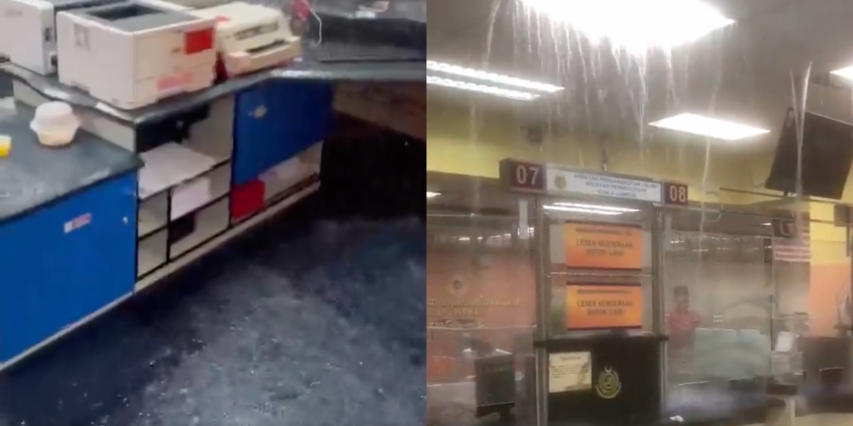 Pejabat JPJ Wangsa Maju 'Banjir', Bahagian Pelesenan Ditutup Seketika