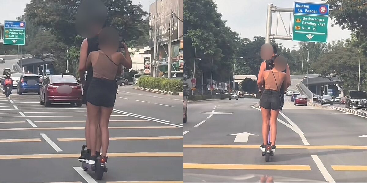 Pelancong Selamba Tunggang e-Skuter Di Tengah Jalan Raya Undang Kecaman Ramai