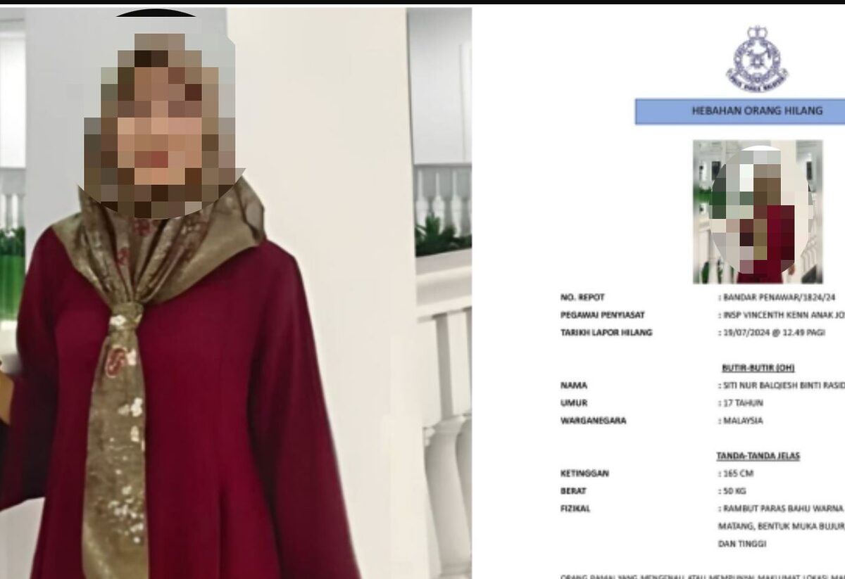 Remaja Hilang Dah Ditemui, Rupanya Merajuk Sebab Tak Dapat Tukar Kursus