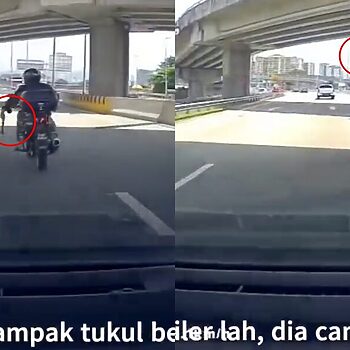 Penunggang Motosikal Ekstrem, Baling Tukul Tengah Lebuh Raya