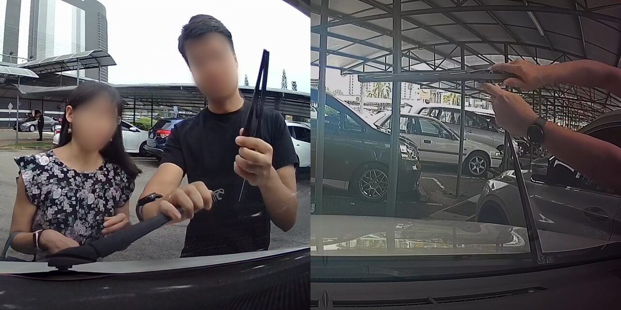 Pasangan Dirakam Buat Main 'Wiper' Kereta Orang Lain Undang Tanda Tanya Netizen