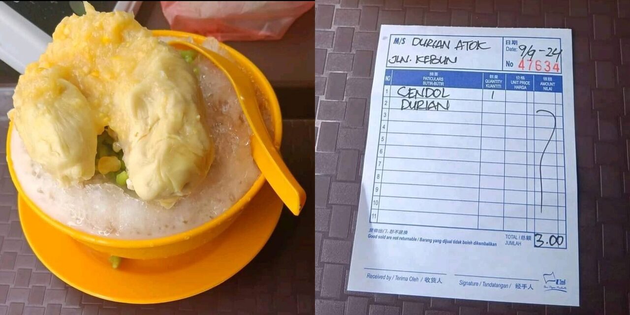 Siap Bagi Resit, Kedai Ini Jual Cendol Durian Semurah RM3