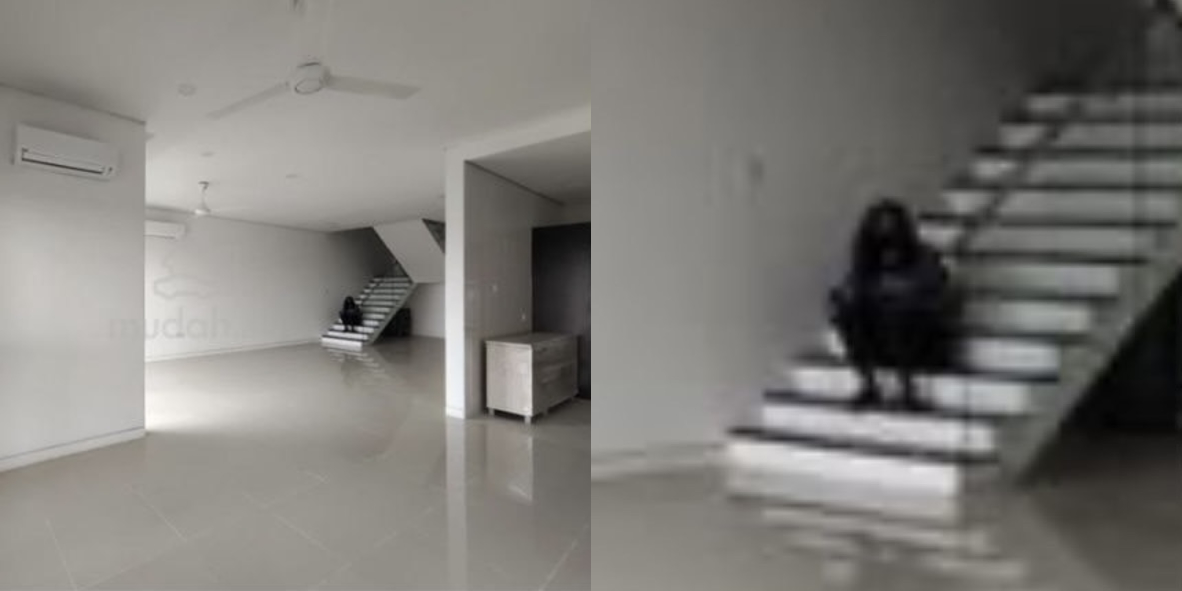 'Saya Tanya Ejen, Dia Tak Jawab' – Entiti Hitam Bertenggek Atas Tangga 'Terakam' Dalam Iklan Rumah