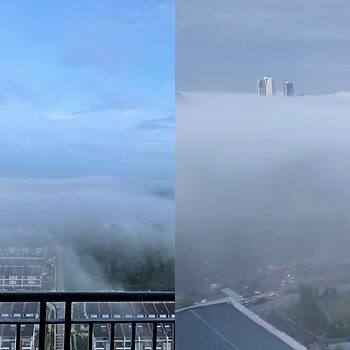 Penduduk Bangi, Putrajaya Teruja Diliputi Kabus Tebal Macam Di Cameron Highlands 4 Penduduk Bangi, Putrajaya Teruja Awal Pagi Berkabus Macam Di Cameron Highlands