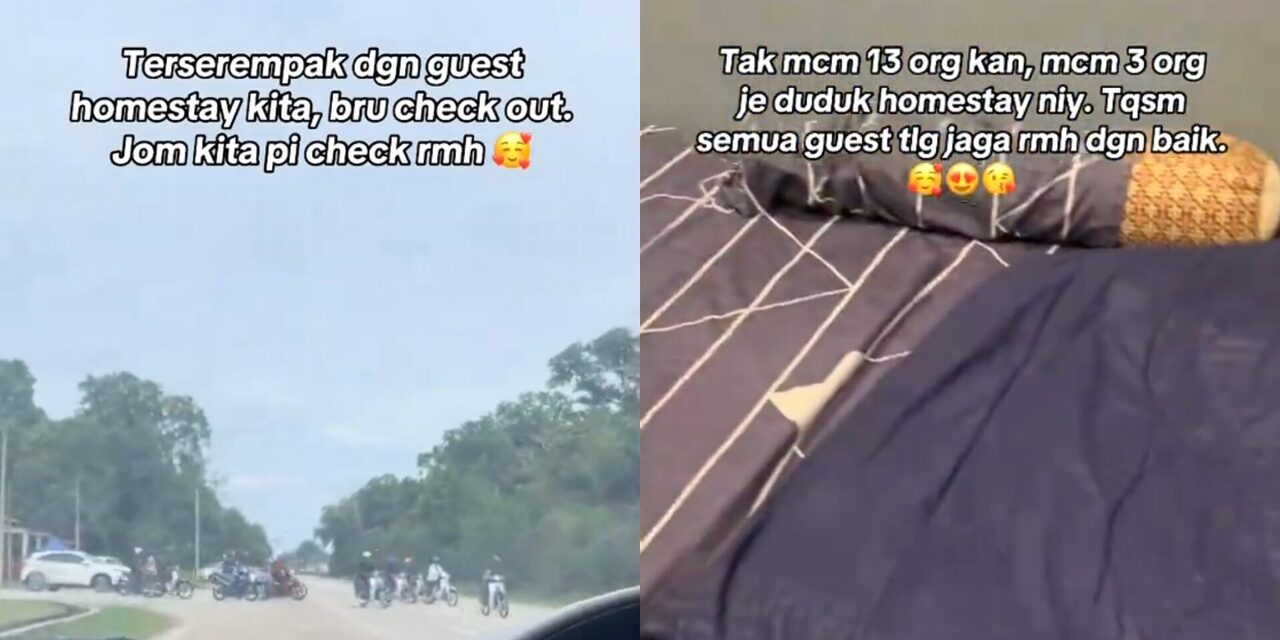 Kemaskan Homestay Sebelum 'Check-Out', Geng Motosikal Dipuji