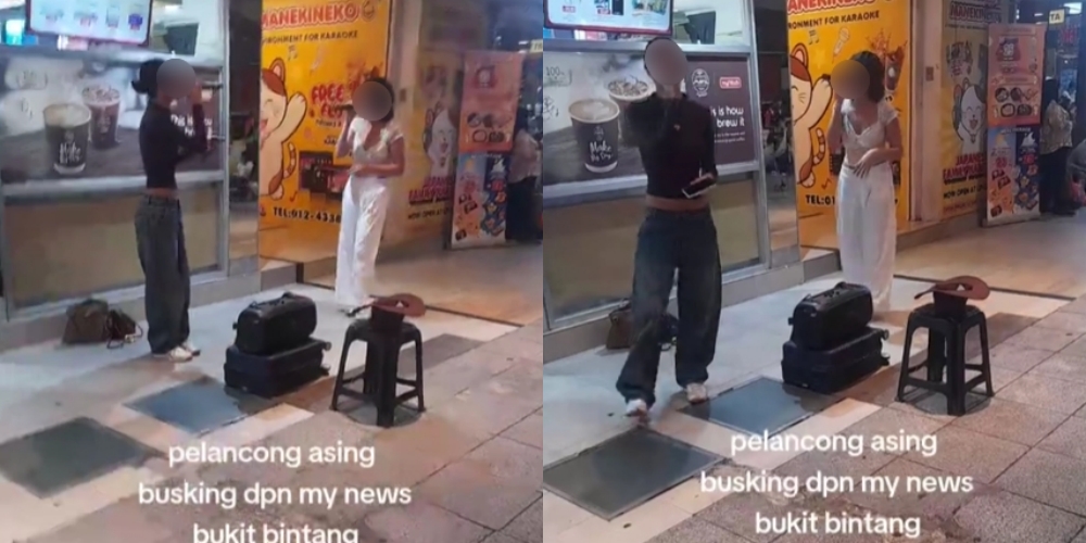 'Ada Permit Ke?' - Rakyat Malaysia Bengang Tengok Pelancong Asing Selamba 'Busking' Di Bukit Bintang