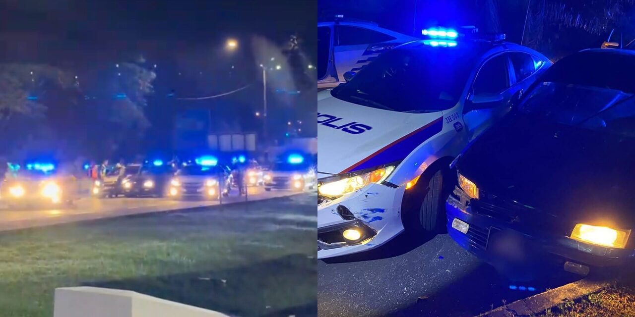 Pasangan Kekasih Lari Daripada 14 MPV Polis Sejauh 96 Kilometer