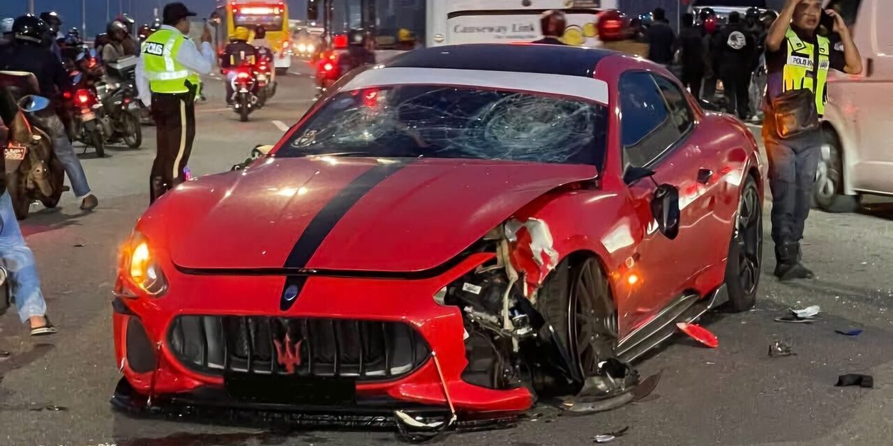 Pemandu Maserati Singapura Buat 'U-Turn' Haram, Penunggang Motosikal Malaysia Maut