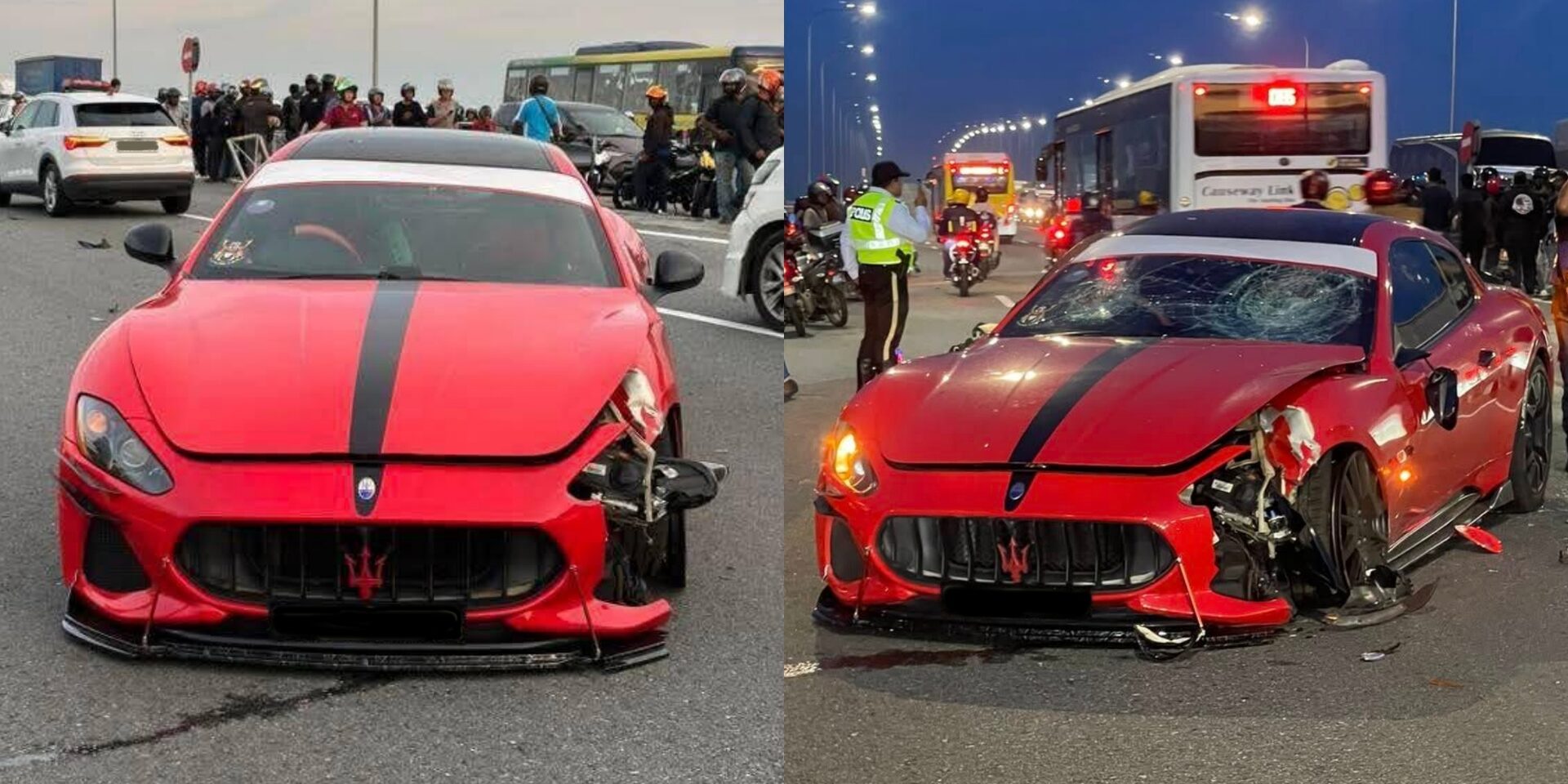 'Ramai Berani Lah' – Netizen Singapura Tak Puas Hati Orang Malaysia Pecahkan Maserati Kemalangan