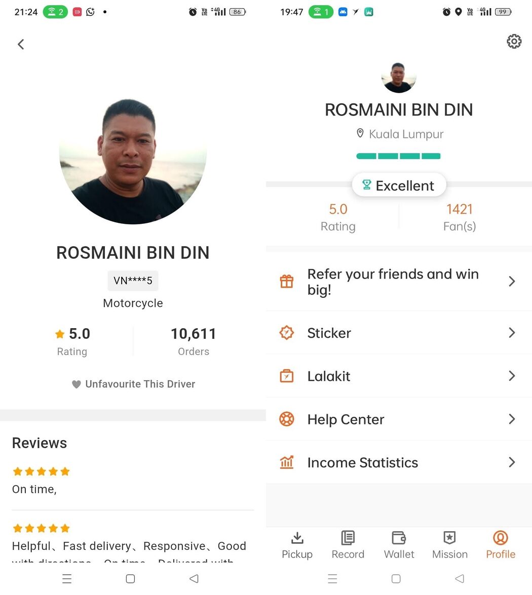 ‘Kekal 5 Bintang Dengan 10,611 Pesanan’ - Otai Lalamove Kongsi Tips Sentiasa Dapat ‘Rating’ Tinggi 2 lalamove