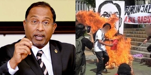 PM Tidak Mahu Mahasiswa UMS Bakar Karikatur Dibuang Universiti - Zambry