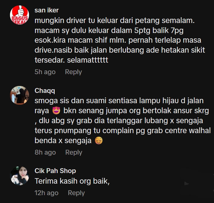 Pelanggan Grab Ini Dipuji Sanggup Ganti Tempat 'Driver' Mengantuk Untuk Pandu Sampai Destinasi 3 Pelanggan Grab Ini Dipuji Sanggup Ganti Tempat 'Driver' Mengantuk Untuk Pandu Sampai Destinasi