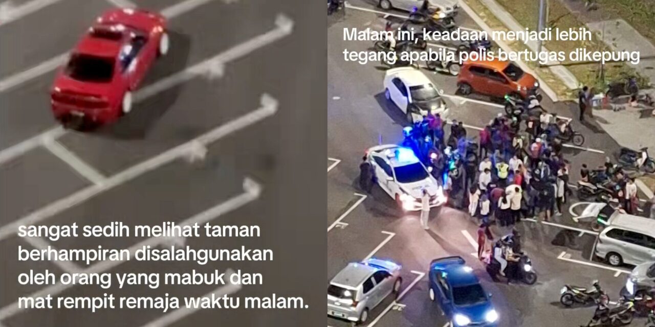 Penduduk Resah Kawasan Parkir Taman Jadi 'Port' Kaki Mabuk, Mat Rempit Lepak