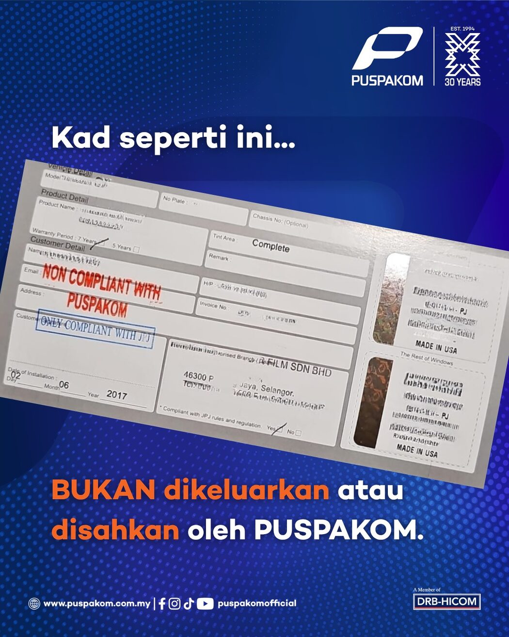 'Mana Ada 'Tinted' Cermin Standard Puspakom' – CEO Beri Amaran Kepada Syarikat, 'Runner'