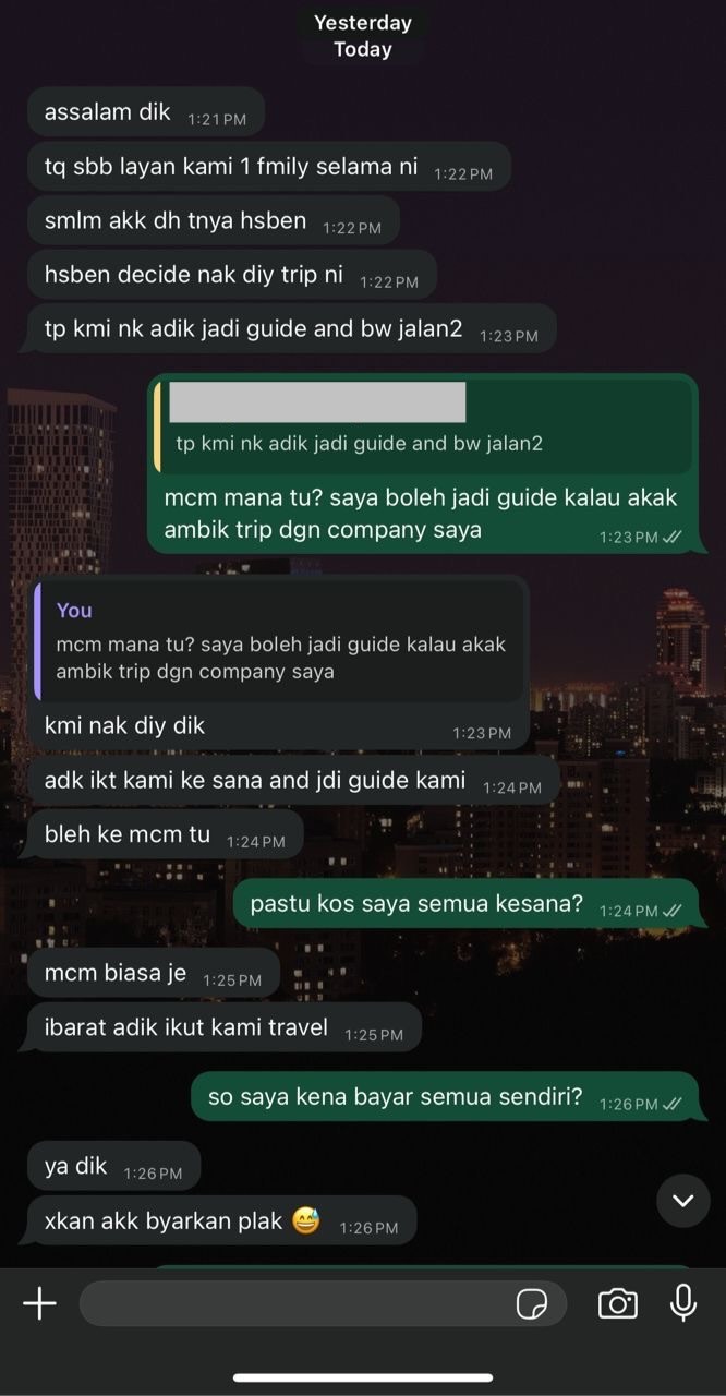 Ejen Pelancongan Terkejut, Pelanggan Batal Pakej Tapi Tanpa Segan Silu Minta Itinerari