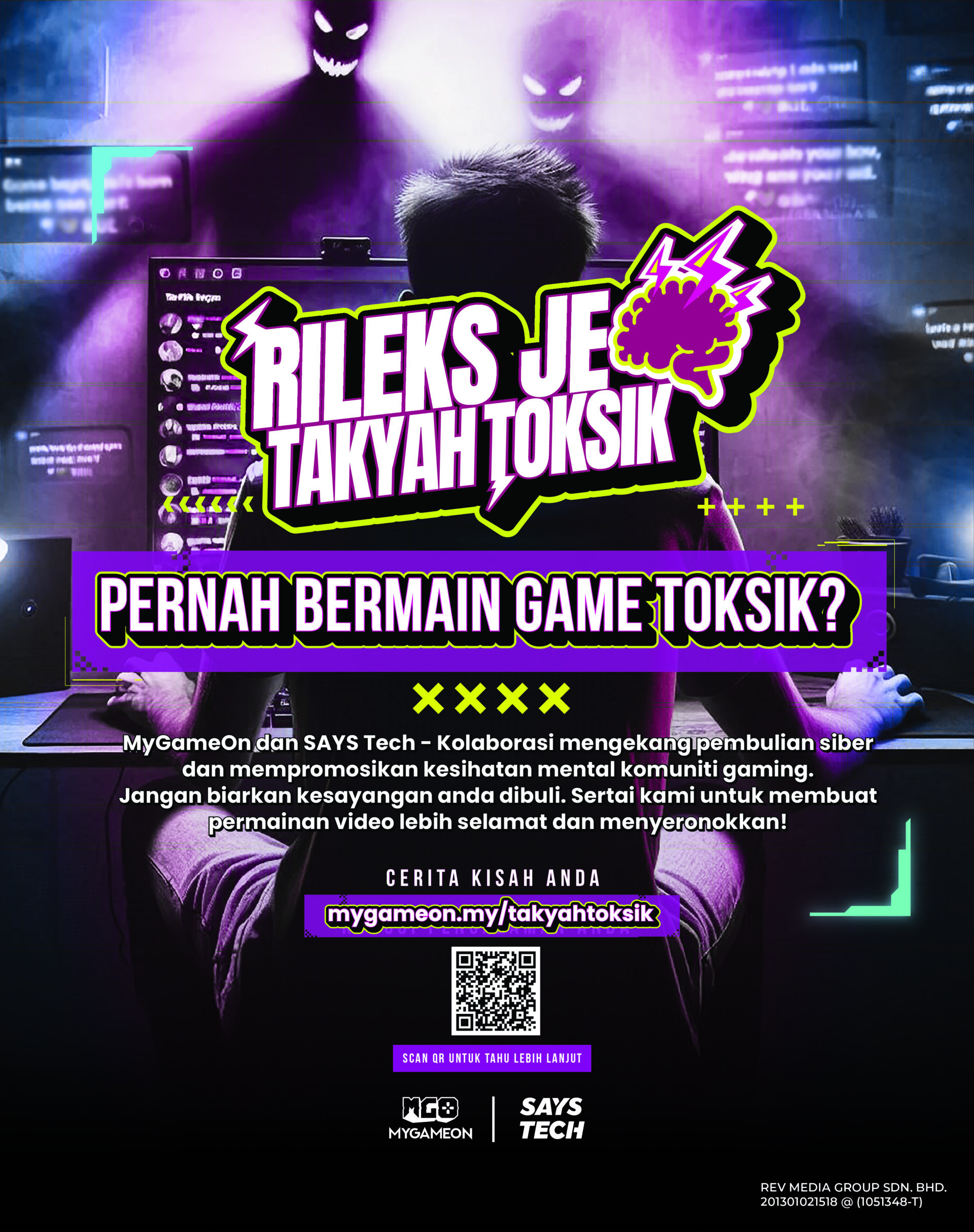 Kempen 'Rileks Je, Takyah Toxic' Sasar Tangani Buli Siber Dalam Permainan Video