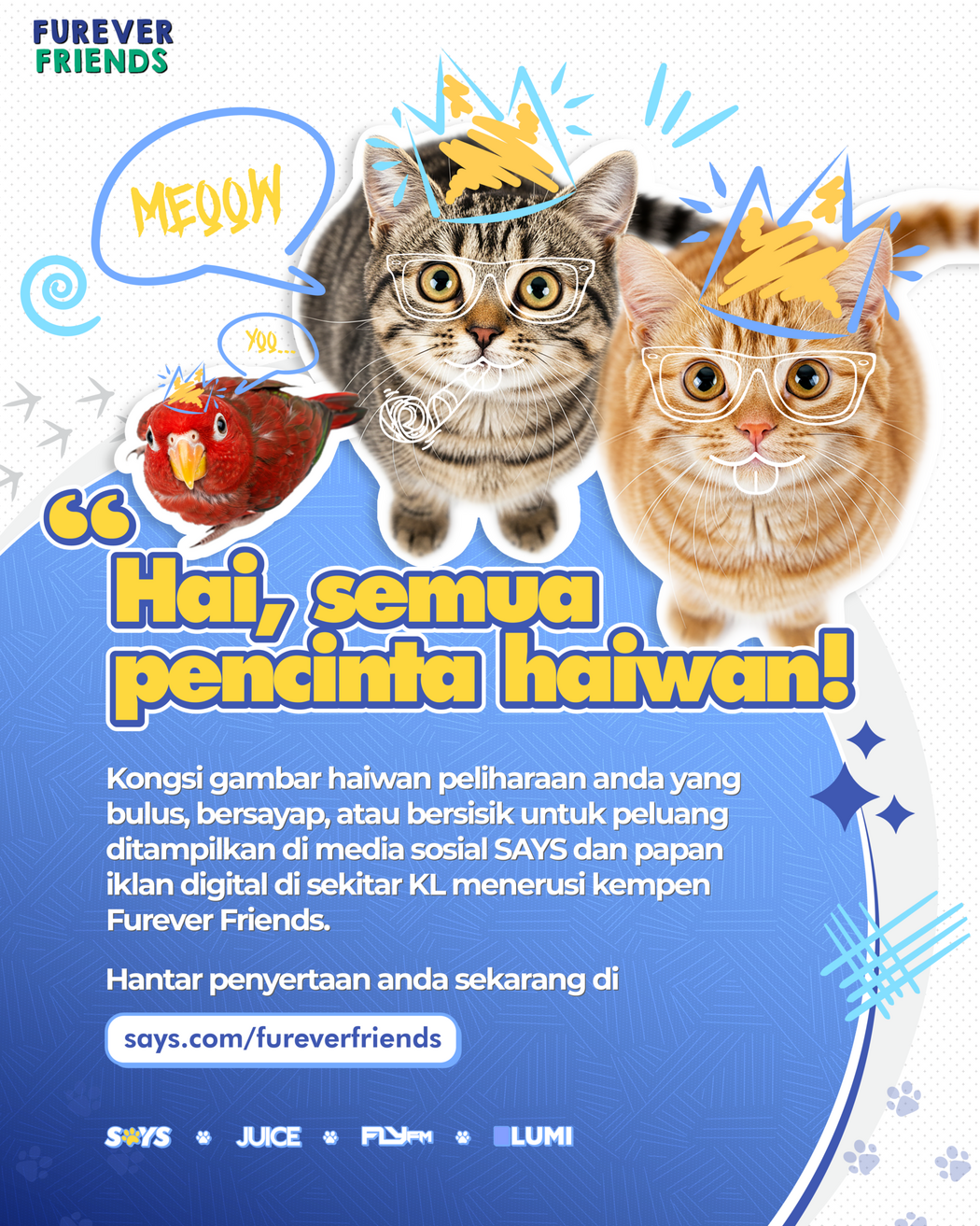 Hantar Gambar Haiwan Kesayangan Anda & Berpeluang Dipaparkan Di Media Sosial Dan Papan Iklan Digital Di Kuala Lumpur 3 Hantar Gambar Haiwan Kesayangan Anda & Berpeluang Dipaparkan Di Media Sosial Dan Papan Iklan Digital Di Kuala Lumpur