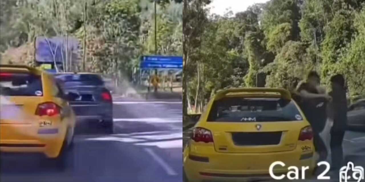 Pemandu Honda Agresif, Tumbuk Pemandu Proton Satria Ditahan Polis