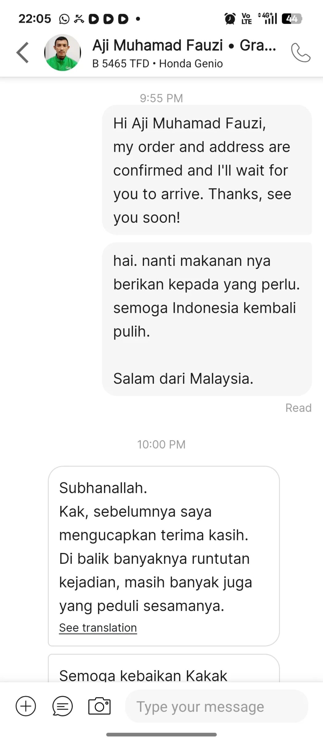 'Solidariti Serumpun' - Rakyat Malaysia Hulur Bantuan Makanan Ke Indonesia Guna Aplikasi Grab 3 grab
