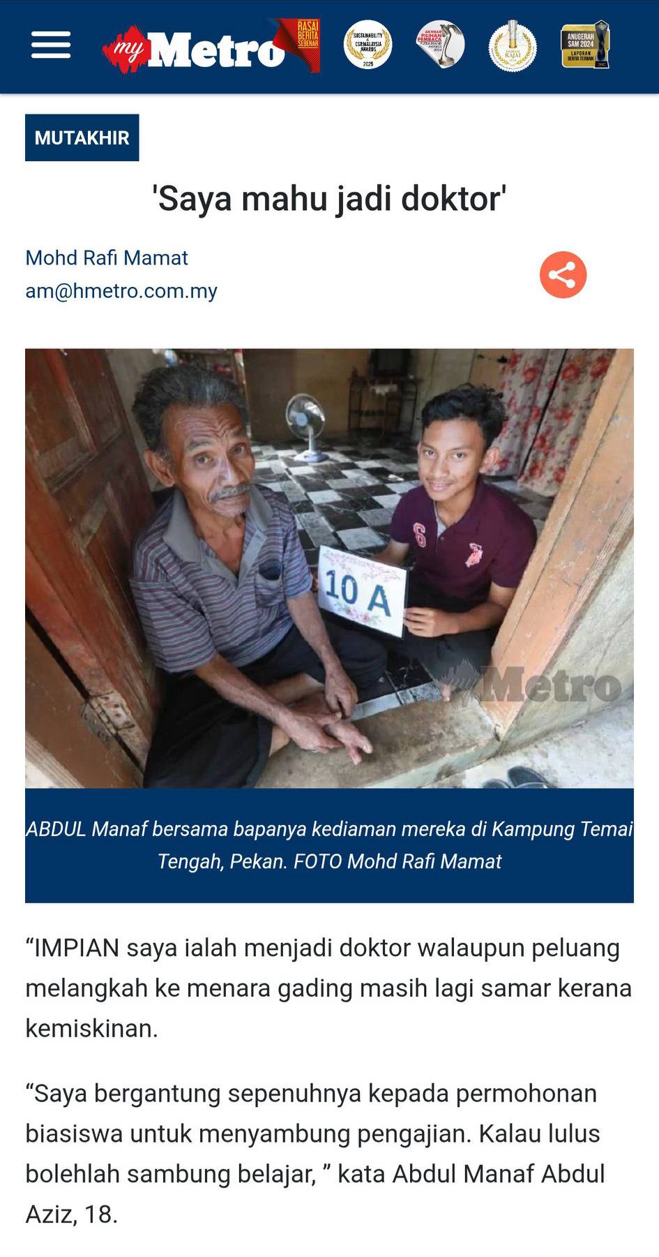 Kisah Inspirasi: Pelajar Miskin Bergelar Doktor, Tunaikan Janji Terakhir Buat Ayah
