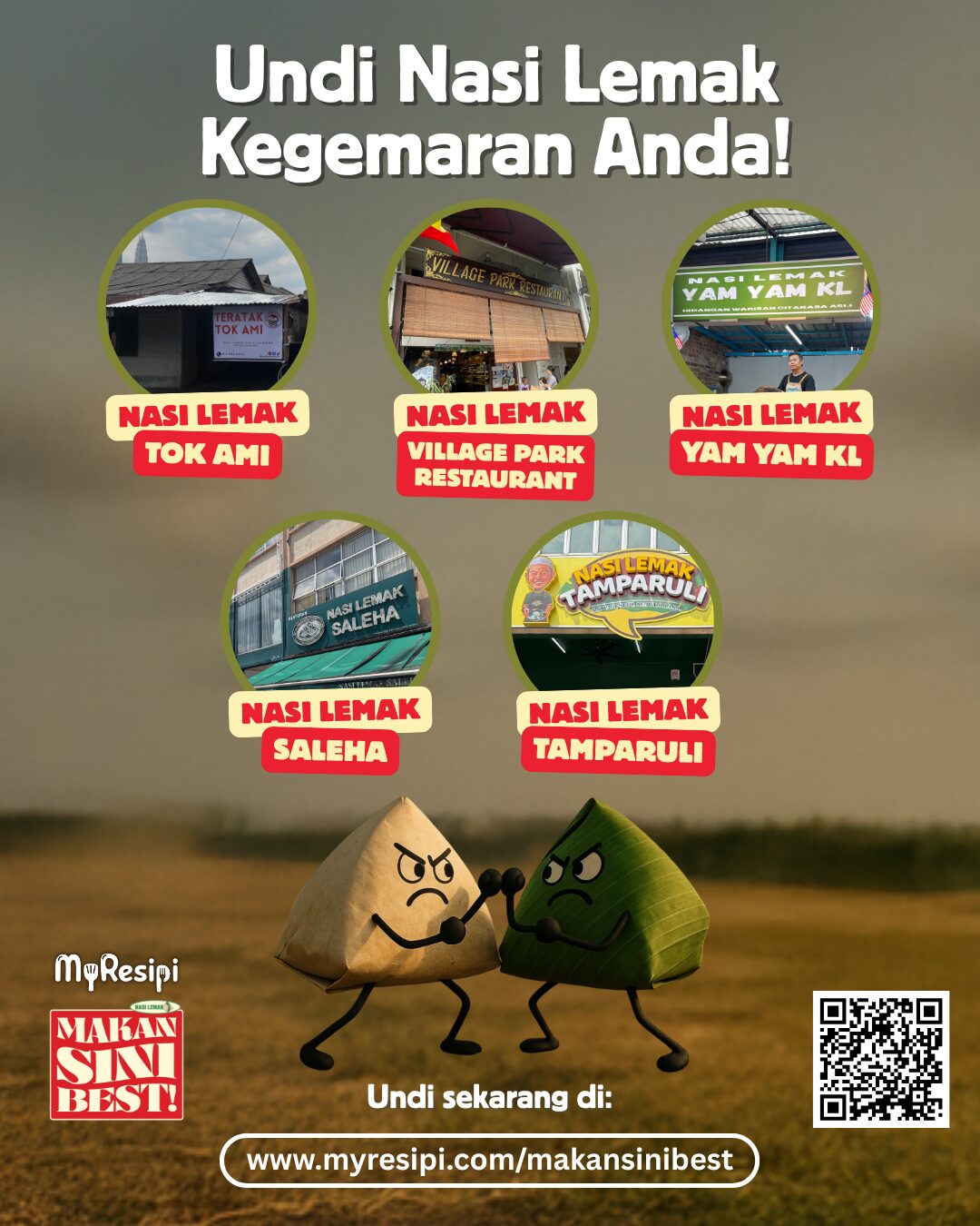 MyResipi Ajak Rakyat Malaysia Pilih Juara Nasi Lemak Dan Sertai Acara Mini 'Makan Sini Best'