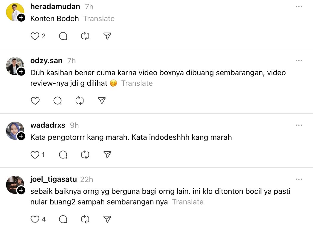 Individu Indonesia Dikecam Buang Sampah Sesuka Hati Sewaktu Buat Video 'Unboxing' iPhone Di TRX