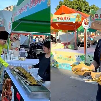 ‘Belum Buka, Orang Dah Beratur’ - Sate Malaysia Laku Keras Di China 3 sate
